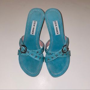 NWOT Steve Madden Teal Heels
